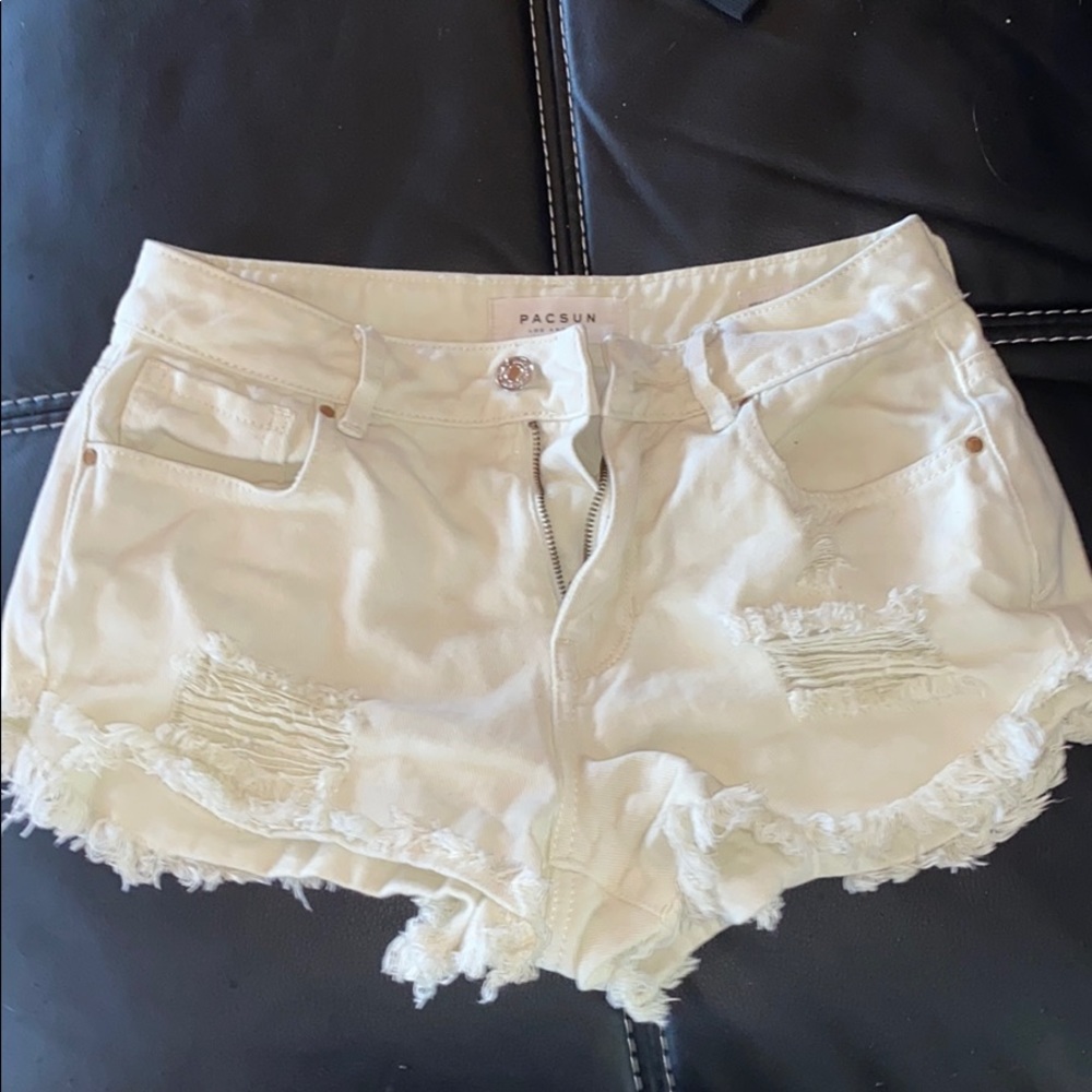 PacSun Pastel Yellow High Rise Shorts (Size 23)